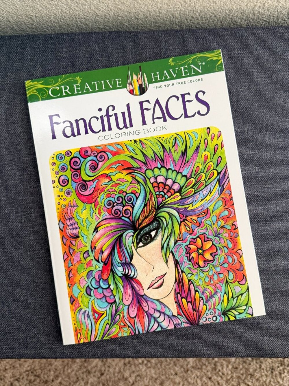 Creative Haven Fanciful Faces Adult Coloring Book